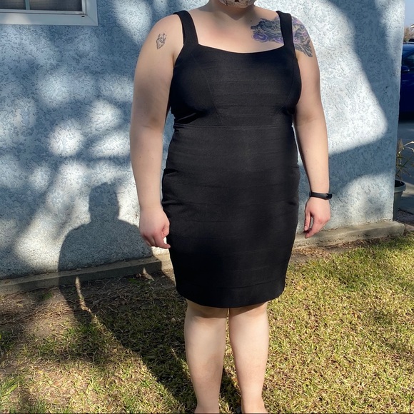 Vintage 2000s Torrid Zipper Back Little Black Dress - Picture 1 of 15